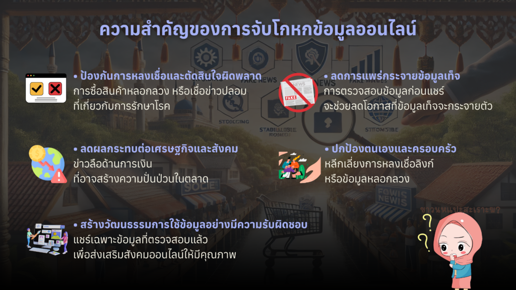 ความสำคัญของการจับโกหกข้อมูลออนไลน์